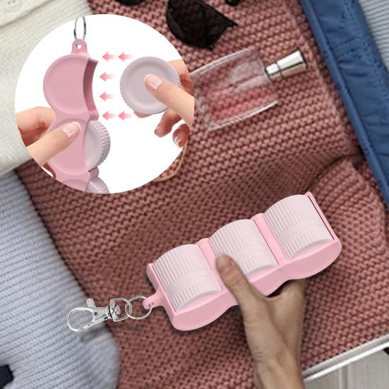 Silicone Cosmetic Packaging Box Set with Hanging Hole Leakproof Travel Toiletry Container for Skin Products Accessories