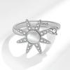 Women Hexagram Spinner Ring Anti Anxiety Stress Relief Zircon Rotatable Band Jewelry For Calming