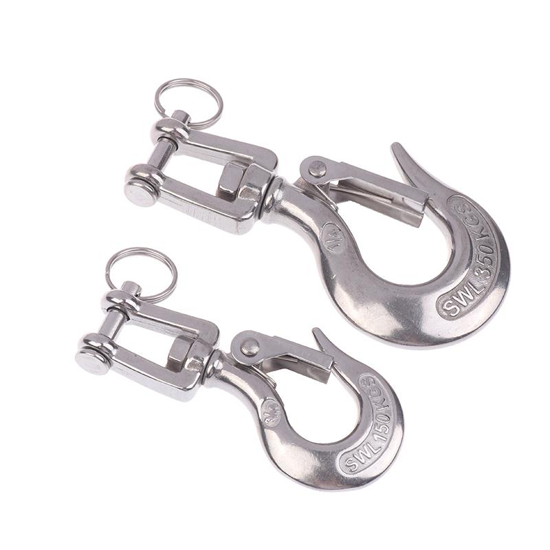 304 Stainless Steel Trigger Clevis Swivel-Eye Lifting Snap Tone Hook Wire Rope Lifting Hook With 150/ 350/650Kg Loading Capacity