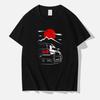 Japanese Style Car Funny T Shirts Men Back Print Street Wear Original Design Oversize Tops Tee Loose Breathable Tees