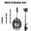 Aluminum Alloy Extension Arm Metal Pole Mount Helmet Stick for Gopro 13 12 11 9 Insta360 Ace Pro Go3 X3 DJI Action 4 Accessories