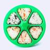 6-in-1 Bento Rice Mold Kit BPA-Free Sushi Press for Seaweed Rolls Japanese Onigiri Mold Triangle Maker for Home Party Food Prep
