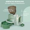 2 in 1 Cat Litter Box, with Drawer Pans, Scoop, Openable Cover - Green
