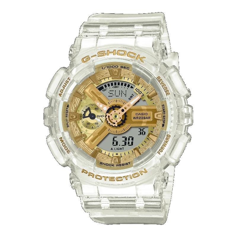 Casio Мужские кварцевые часы с цифровым дисплеем, ударопрочные, водонепроницаемые 200 м, из смолы GMA-S110SG-7A