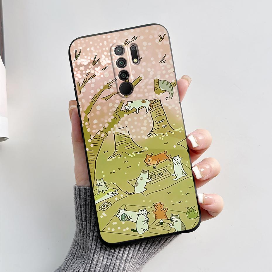 Чехол для Xiaomi Redmi 9 Чехол-крышка для Redmi 9 Prime M2004J19G M2004J19C redmi9 Милый Мультяшный Медведь Силиконовый ТПУ Мягкий Чехол для Телефона Задняя Крышка