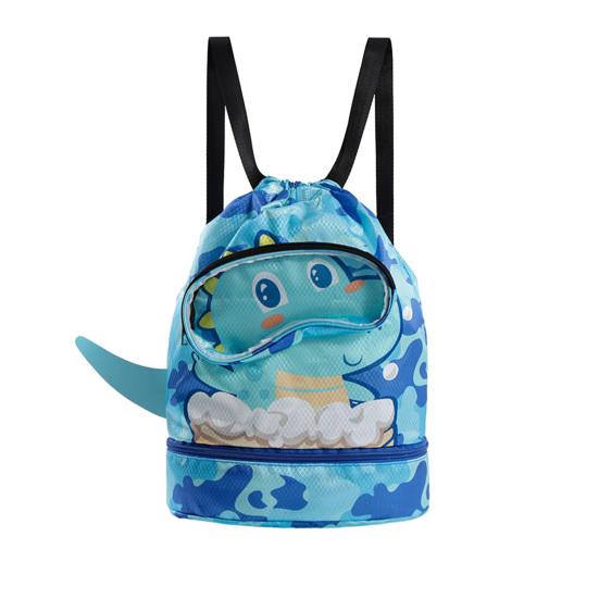 Детский рюкзак для плавания с регулируемым ремнем, большая вместительная водонепроницаемая разделительная сумка с мультяшным принтом для детей