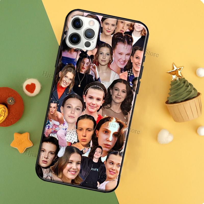 Мягкий ТПУ чехол с Милли Бобби Браун для iPhone 11 14 Pro Max 12 13 Mini XR X XS MAX 6 7 8 Plus SE 2020 Чехол для телефона