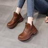 Retro Motorcycle Boots Women's 2024 Autumn/Winter New Round Head Thick Sole Versatile Short Sleeve Women's Boots Zapatos Mujer