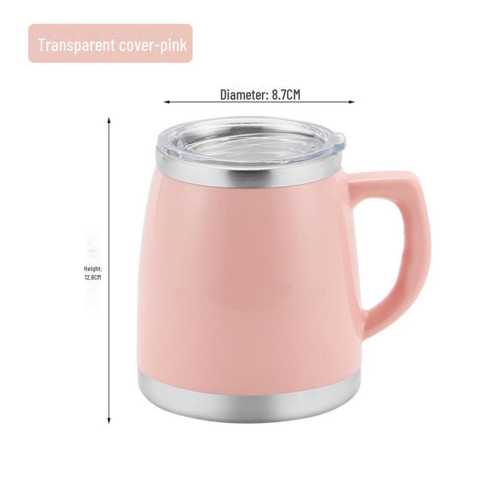 Термокружка из нержавеющей стали с ручкой для мужчин и женщин — идеально подходит для чая, кофе, офиса или воды.