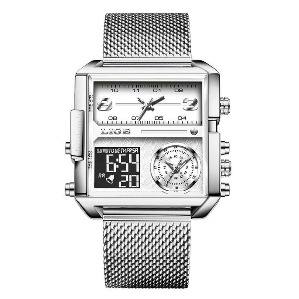 Мужские водонепроницаемые светящиеся наручные часы-будильник для бега