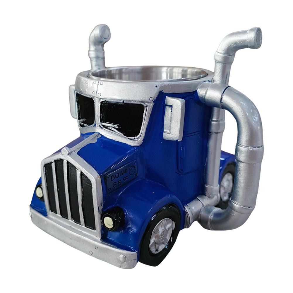 Кружки для кофе в форме полугрузовика из нержавеющей стали ручной работы Кружка для кофе в форме полугрузовика Подарки для любителей кофе и грузовиков