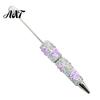 Handmade Pen Supplies Glitter Beadable Ballpoint Pen, Rhinestone Bow Beaded DIY Bling Black Ink Pens for Making, School Office Fashionable
