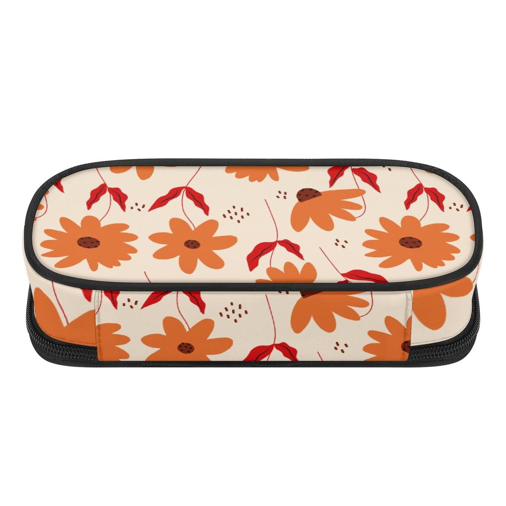 Pencil Pouch Roomy Interior Durable 300D Polyester Secure Zipper with Main Compartment Mesh Pocket and Pen Slots for Students
