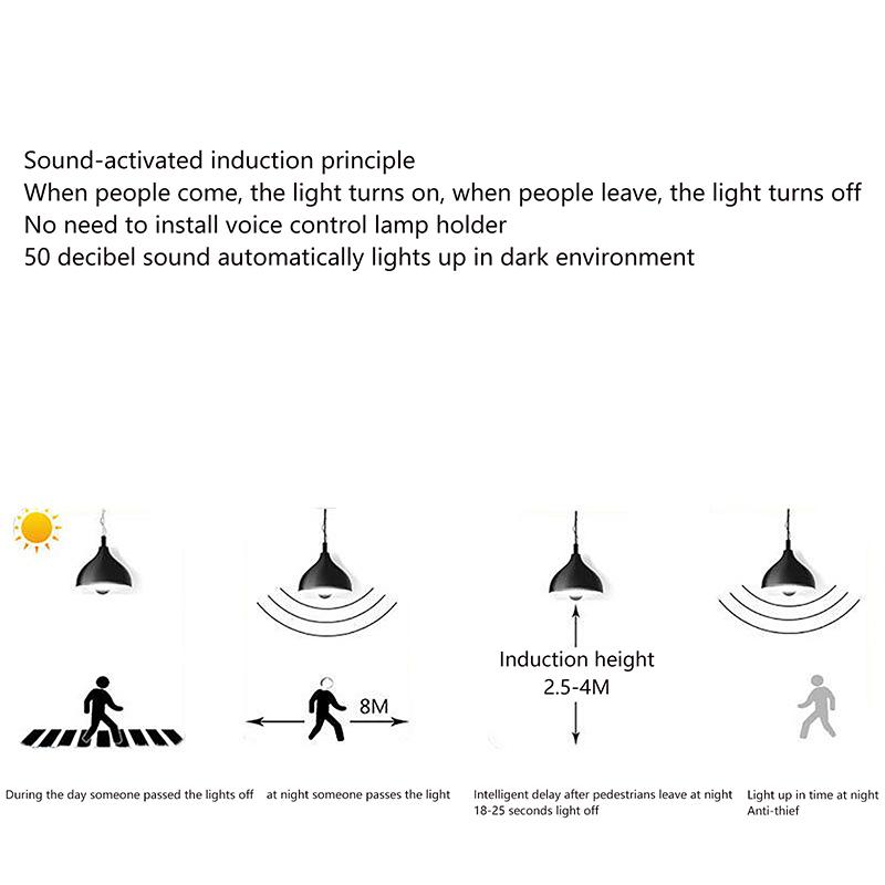 Лампа для лестницы, прихожей, коридора, 3 Вт, 5 Вт, 10 Вт, 15 Вт, 20 Вт E27, 220 В, светодиодная лампа для звука человеческого тела, датчик движения, белая лампочка