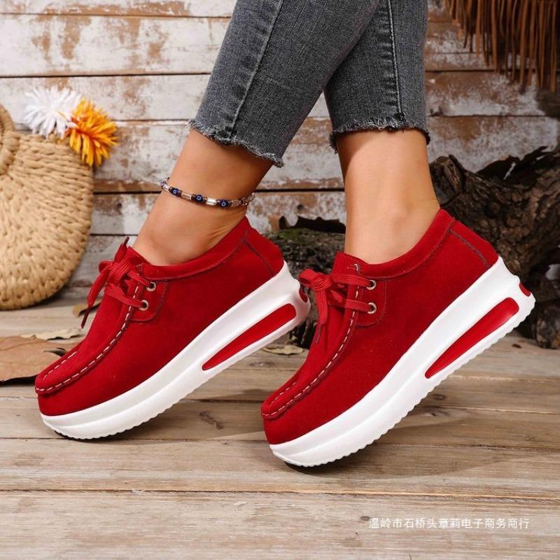 Новая обувь на толстой подошве, одинарная обувь для девочек, средний каблук, на шнуровке, обувь из губки и студенческая обувь