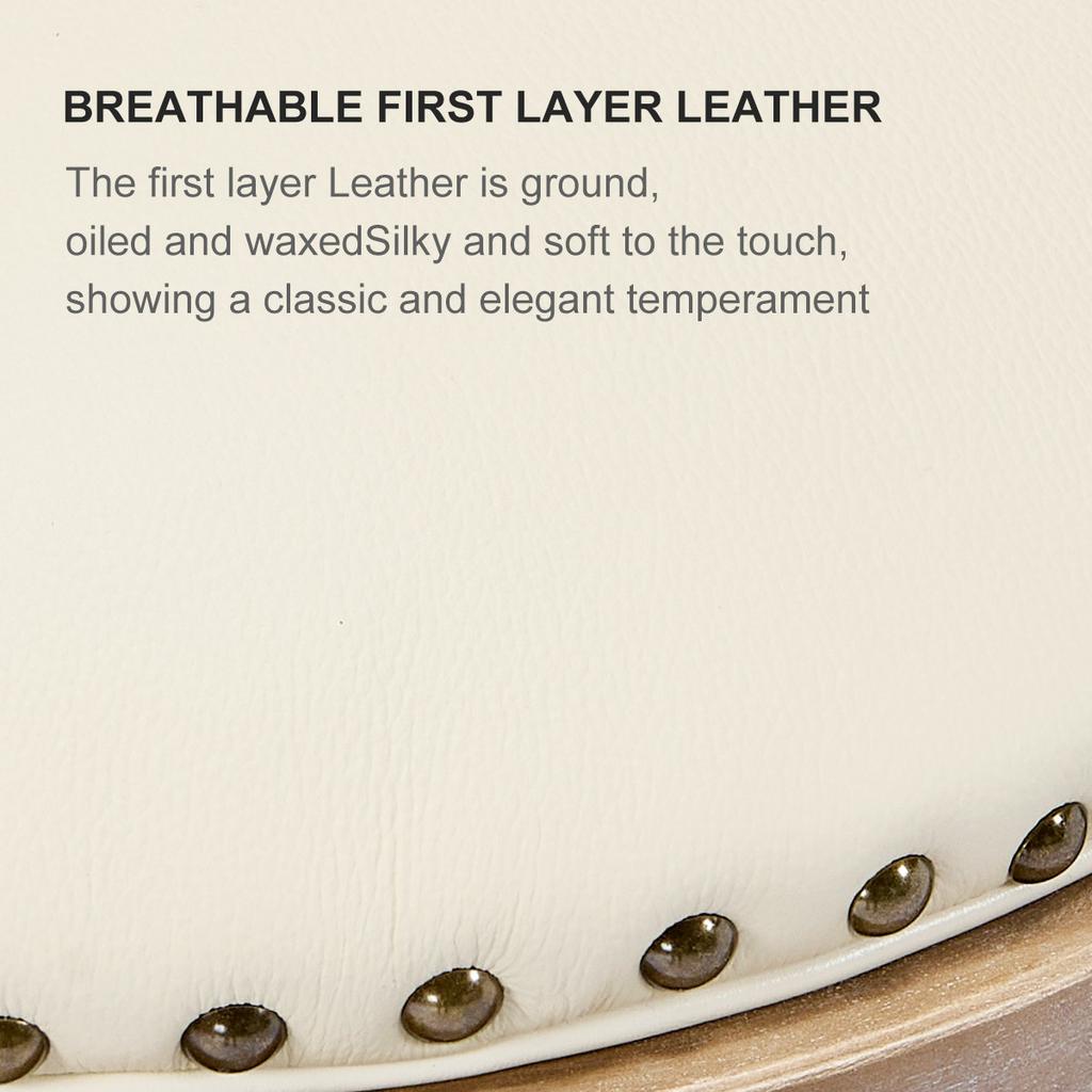 Cow Top Leather Wooden Bar Stools, 360 Degree Swivel Bar Chair with Backs, Bar height Counter Height Barstools for Home Kitchen Dining Room