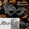 Women's Half Face Masquerade with Gold Foil Lace Pattern for Costume Party