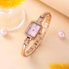 Retro Women's Square Alloy Waterproof Bracelet Watch