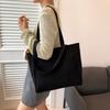 Large Capacity Casual Tote Bag For Women In Black Beige Green Brown Retro Style