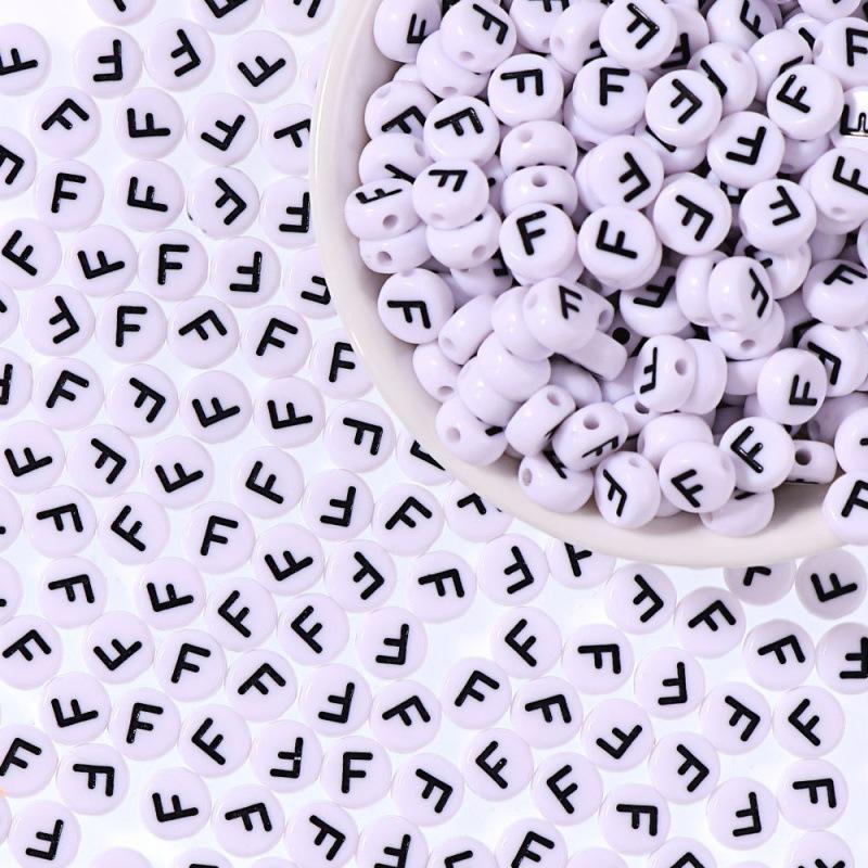 100 шт./пакет DIY Черно-белые английские акриловые бусины-буквы Ручная работа Браслеты Ожерелья Бусины Аксессуары
