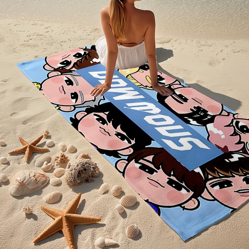 Snowman Band Fashion Beach Towel: Ideal for Summer Adventures Soft, absorbent and quick drying suitable for swimming and bathing