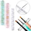 1Pcs 5 Grids Acrylic Clear Nail Brush Rack Shelf Painting Pen Rest Holder Stand Colorful UV Gel Brush Display Holder