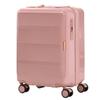 Transit Lounge Bijoux Suitcase, 34L, 46cm, 3.1kg, 50010, Hard Carry-On, Zippered, Carry-On, with TSA Lock, Pink