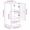 VIGO Bathroom Cabinet in Brown and Honey Brown 37 x 34 x 71.5 cm