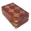 Sheesham Wooden Storage Box Carved Rectangular Floral Carved