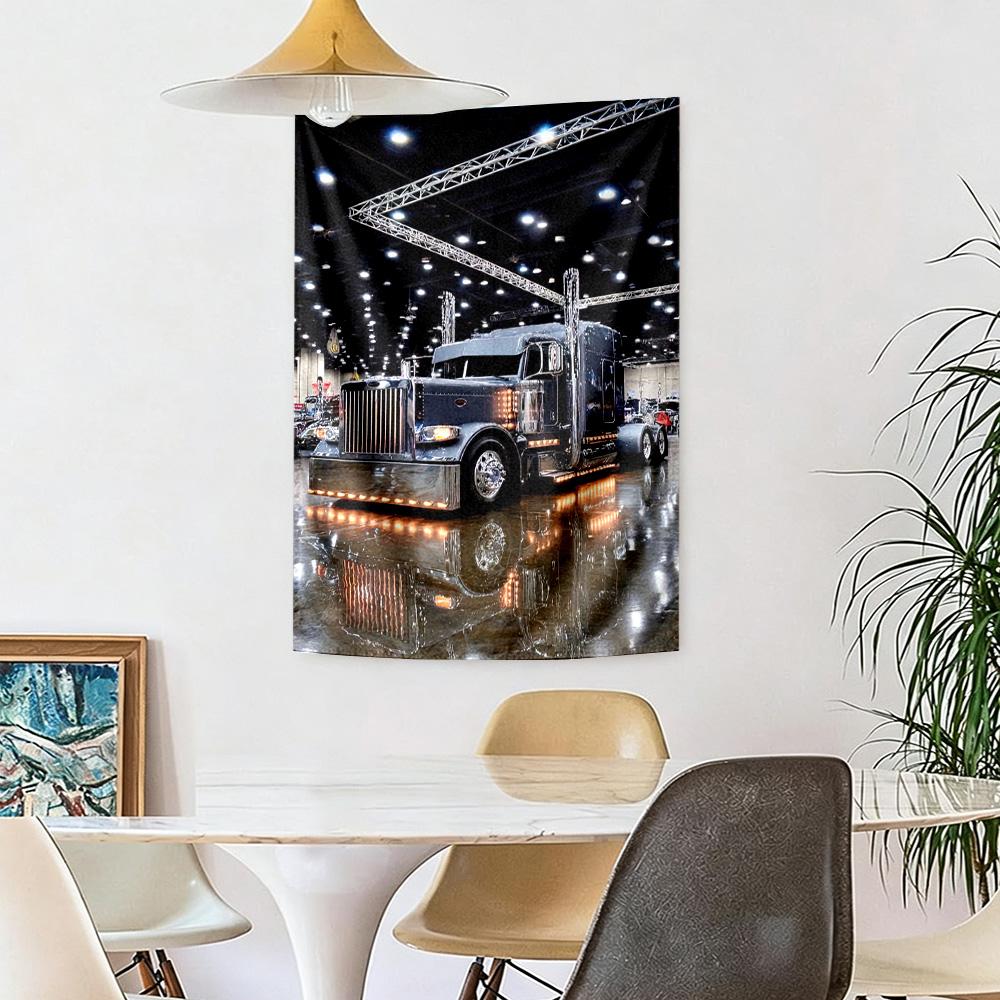 Kw Heavy Trucks Wall Decor Tapestry Art For Pet Memorial Birthdaywedding Party Backdrop Family Gift