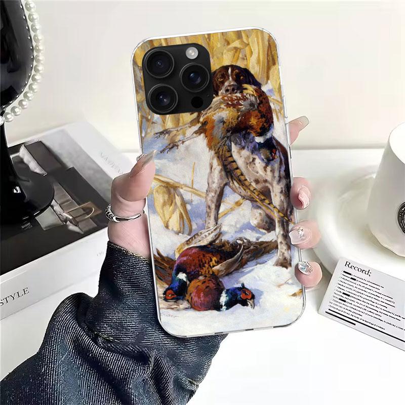 Hunter Dog Hunting Soft Phone Case For IPhone 11 17 Air 16E 16 Pro Max 15 + 14 Plus 13 Mini 12 Apple 7 SE 8 Fundas Coque 11 17 A