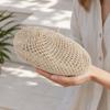 Hollow Knitted Hollow Beret Bright Thread Pumpkin Hat Elegant Painter Hat  Spring Season