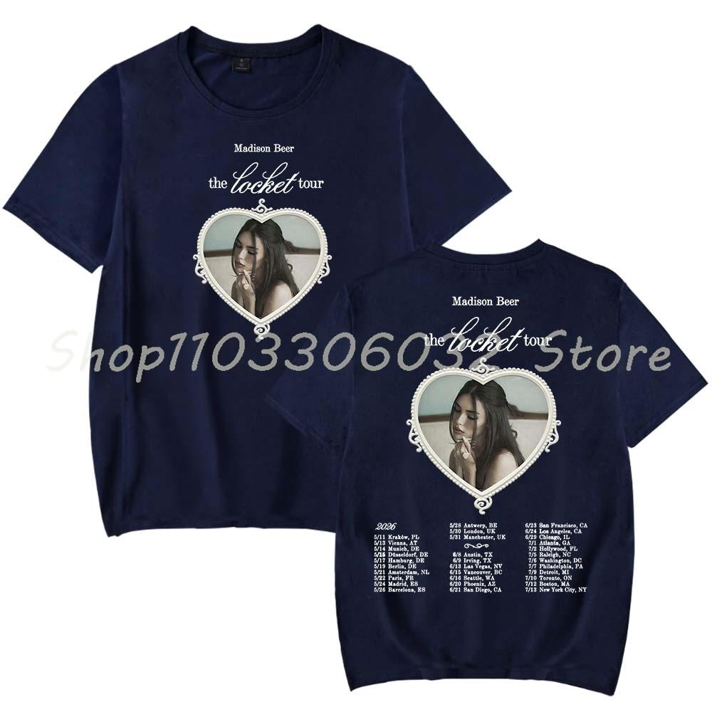 Madison Beer The Locket Tour TShirt Women Men Casual Crewneck Short Sleeve Fashion Tee
