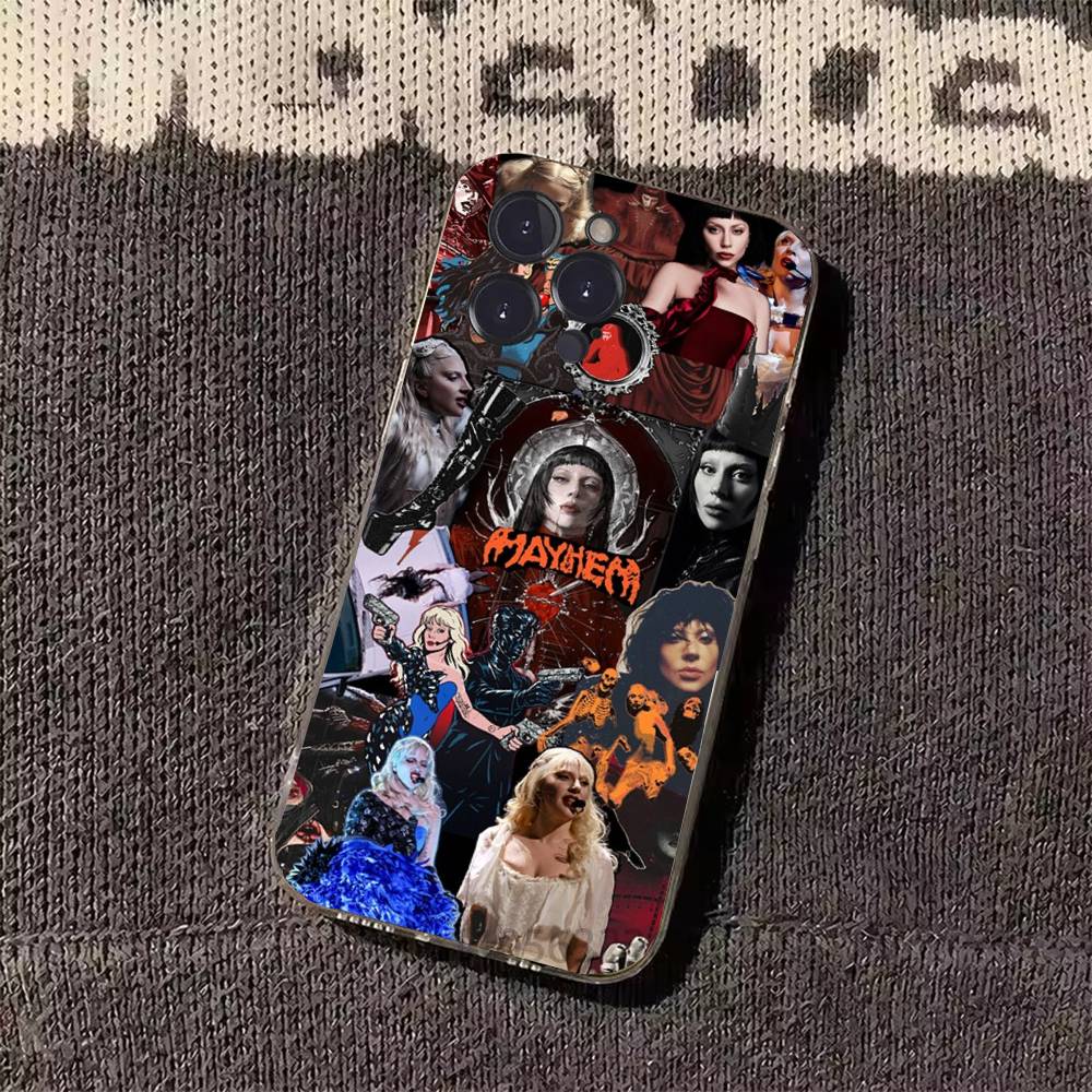 Чехлы для телефона LADY GAGA MAYHEM для iPhone 17 16 15 14 13 12 11 Pro Max Plus Роскошная защита камеры Пластик