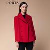 PORTS Women's Professional Long-Sleeve Wool Blend Short Coat