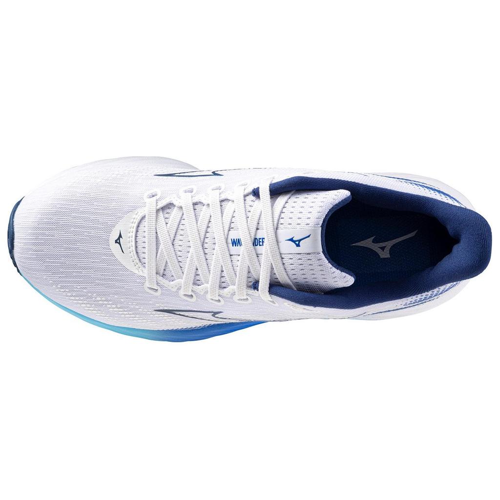 Mizuno Wave Rider 28 Super Wide White Estate Blue Men Sneakers J1GC240401