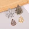 20Pcs Bronze/Copper/Gold/Silver Filigree Wraps Flower Connectors Metal Crafts Gift Decoration Diy Accessories