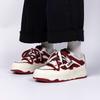 Kids Shoes Mens Warm Lined Platform Sneakers Thick Sole Casual Shoes Round Toe Low Cut Lace-Up Winter
