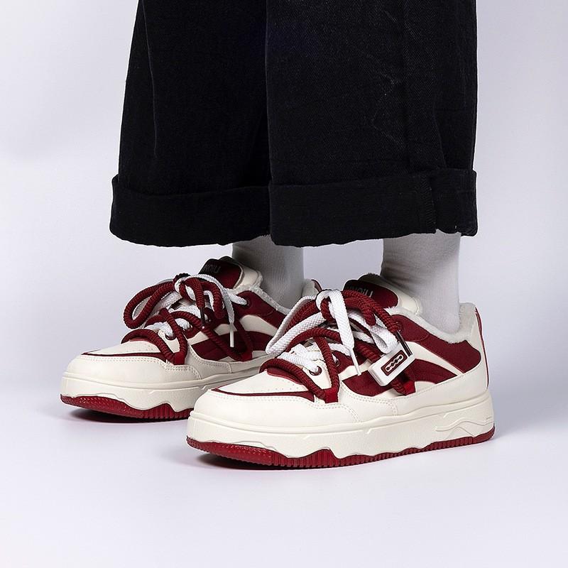 Kids Shoes Mens Warm Lined Platform Sneakers Thick Sole Casual Shoes Round Toe Low Cut Lace-Up Winter