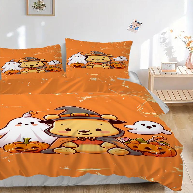 Pumpkin Halloween Adventure Print 3Pcs Bedding Setduvet Cover With 2 Bedropillowcase Home Birthday Gift