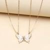 2Pcs/Set Friendship Necklace Meaningful Bright Luster All Match Adjustable Extension Chain Decoration Gift Best