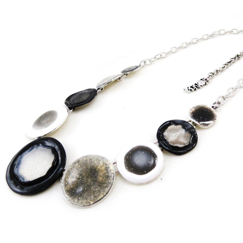 NOA [I9971] - Дизайнерское колье «Бора-Бора» черно-серый