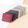 Женский модный короткий тканый кошелек в два раза из искусственной кожи с застежкой-держателем для карт, женский умный кошелек на молнии с несколькими картами