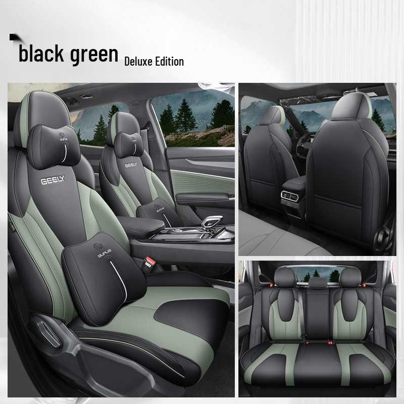 26 Geely Boyue Крутая кожаная накидка на сиденье - Полное покрытие, Подушка на сиденье автомобиля для всех сезонов, Модификация интерьера