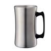 Doshisha Drinkable Mega Mug Silver Black Handle 1.0L