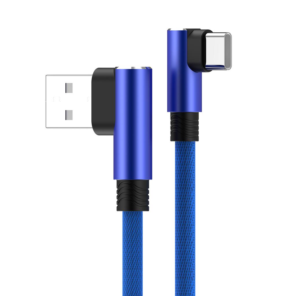 USB C 90-градусный угловой USB-кабель типа C для зарядки, кабель для Samsung, Xiaomi, аксессуары для мобильных телефонов, 3A, USB-кабель для быстрой зарядки, 2 м, 3 м