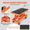 Hydraulic Lift Table Cart, 1760lbs Capacity 59" Lifting Height, Manual Double Scissor Lift Table with 4 Wheels and Non-slip Pad, Hydraulic Scissor