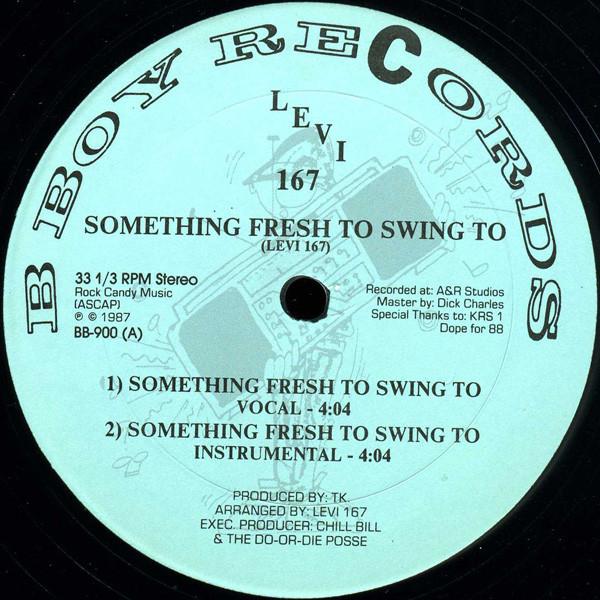 12-дюймовая пластинка LEVI 167 - Something Fresh To Swing To BB900 B-Boy Records 1987 US Рэп и хип-хоп/R&B Б/У