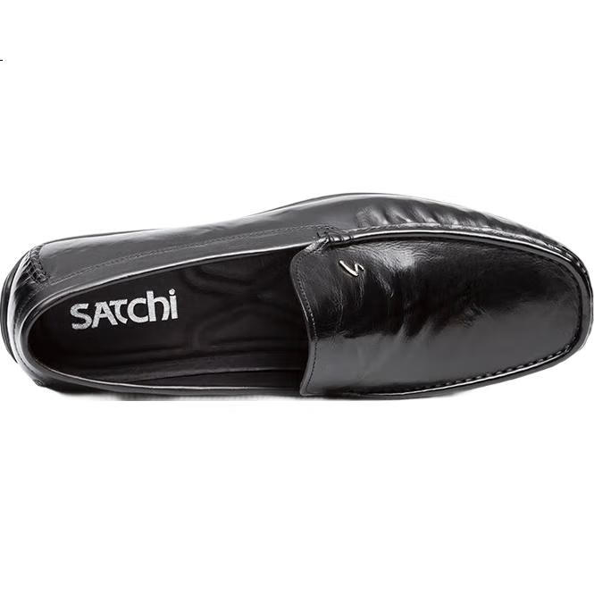 Мужская обувь SATCHI, Лоферы-слипоны из кожи буйвола, Мокасины, 752422232Z, Черный, Размер 42