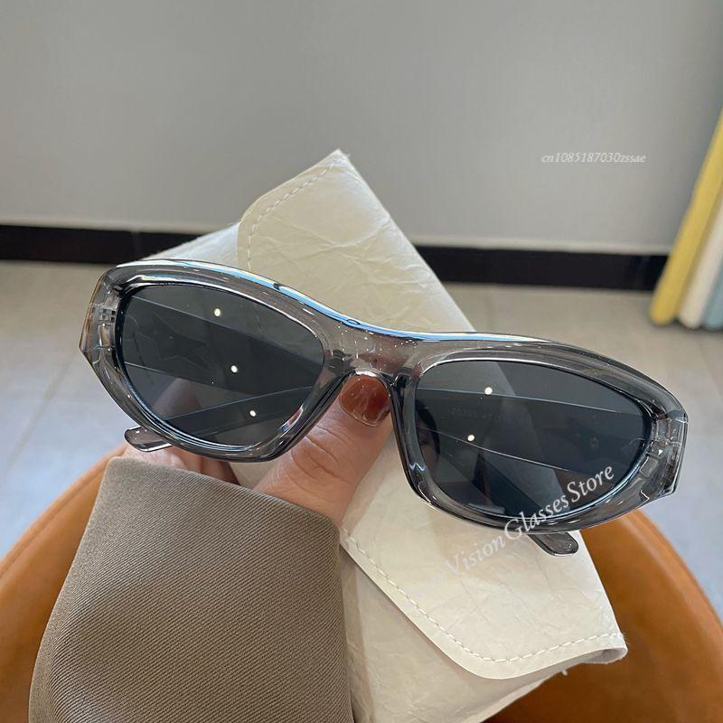 Винтажные панк спортивные солнцезащитные очки женские мужские стиль кошачий глаз солнцезащитные очки зеркальные модные очки ретро оттенки